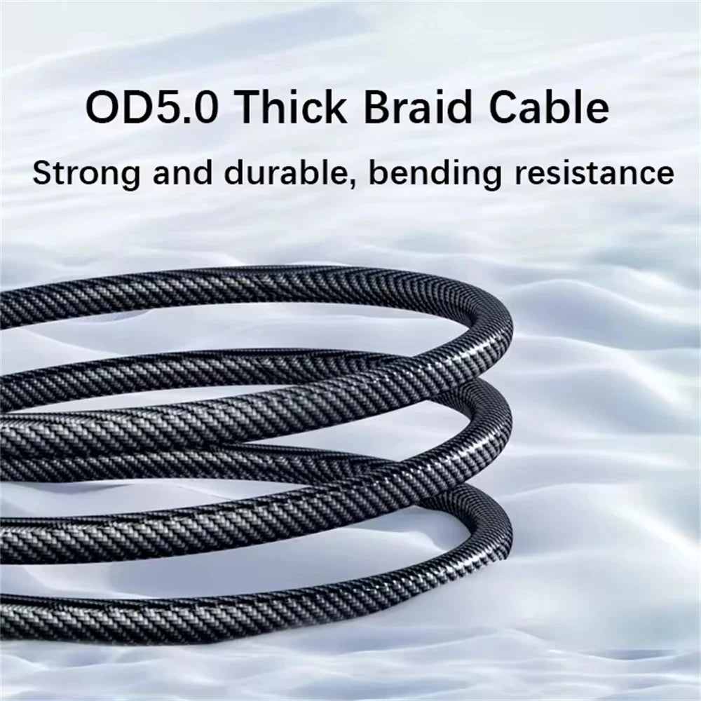 120W A-C and C-C Phone Super Fast Charging Cable with LED display screen, Xiaomi, iPhone, Samsung compatible