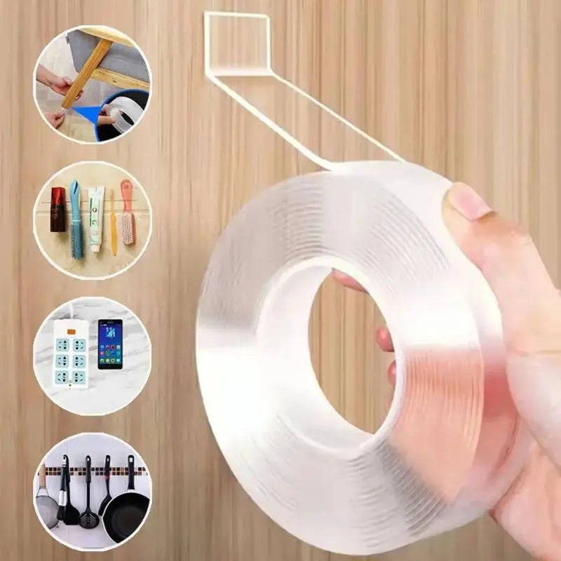 Nano Tape Super Strong Double Sided Tape Extra Strong Adhesive Non-slip Tape Waterproof Transparent Tape for Kitchen Bathroom