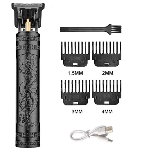 Vintage Cordless Hair Clipper Trimmer USB Fast Charging Portable Electric Shaver Barber Professional Hair Cutting Machine